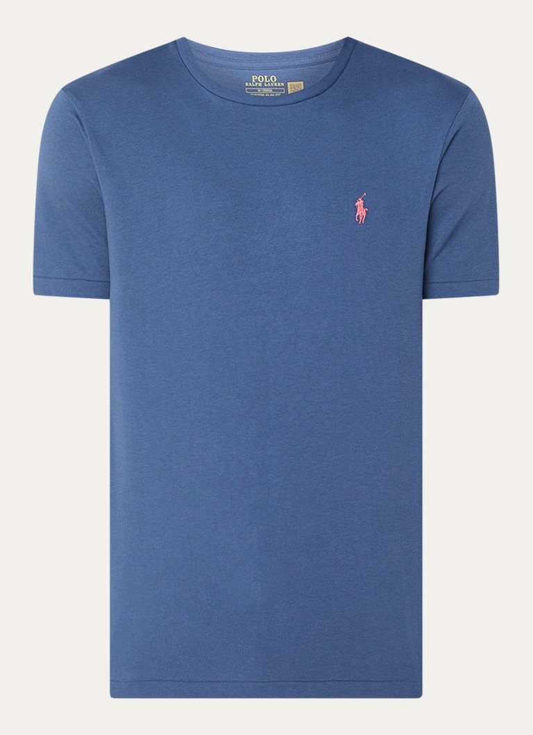 Ralph Lauren  Custom slim fit T-shirt met logoborduring