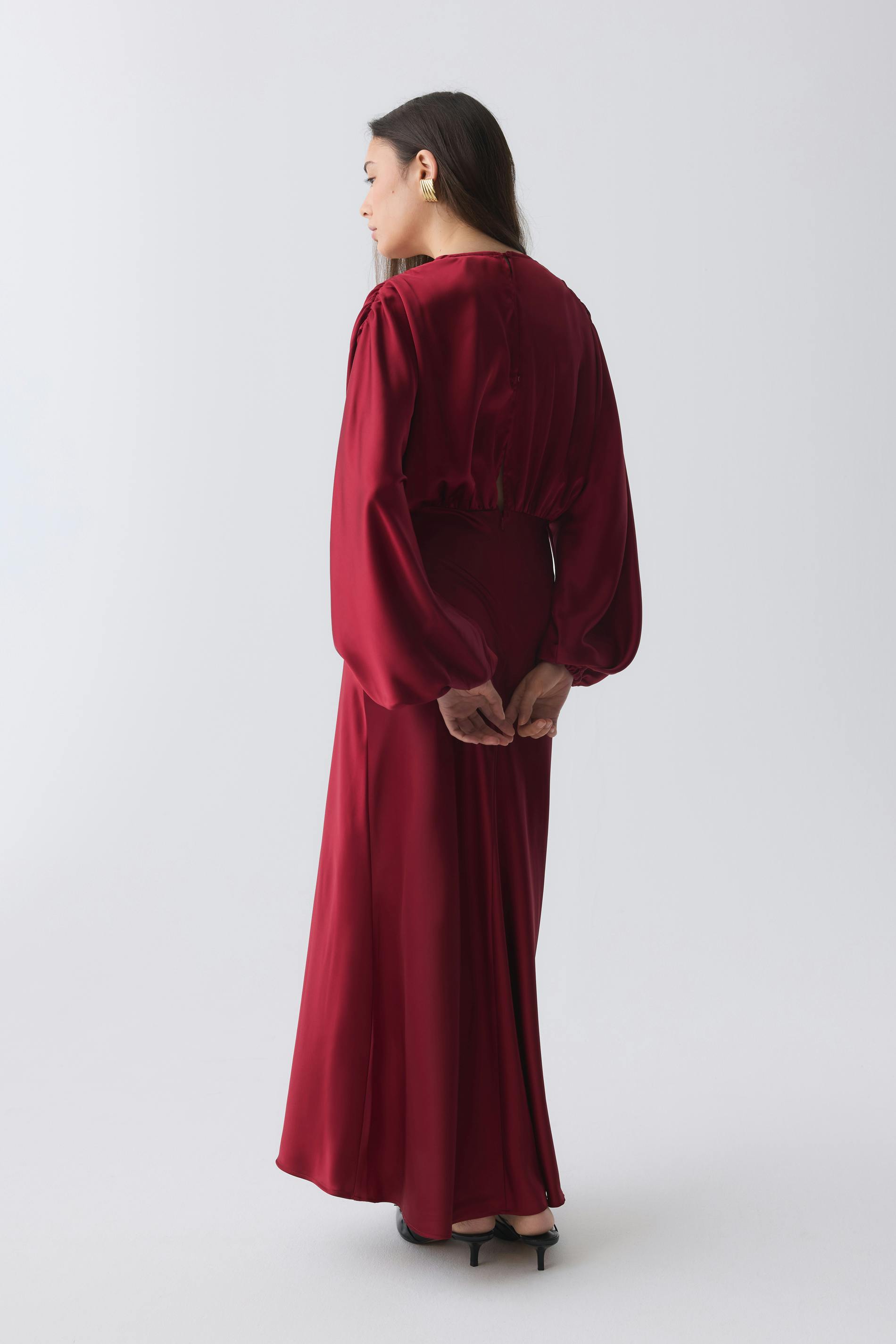 Satin midaxi dress