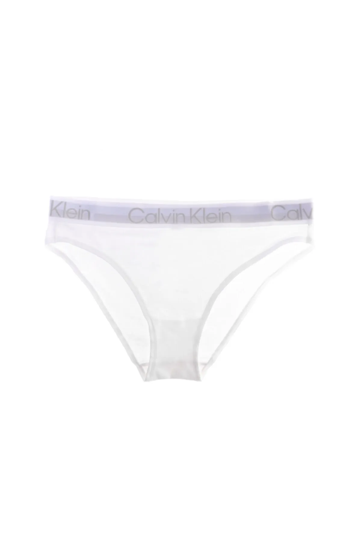 Calvin Klein  000qf6687e100 Einfarbiges, weißes Damen-Bikini-Höschen mit normaler Taille