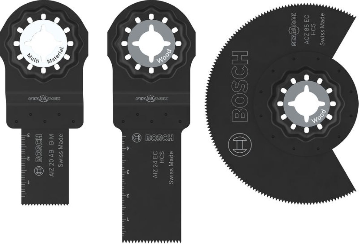 Bosch Blauw Accessoires 2608669333 Starlock Wood and Soft Metal Set Zaagbladenset 3ST