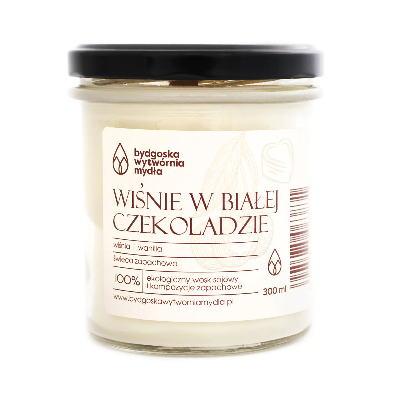 Bydgoščiaus muilo fabriko žvakė „Vyšnios baltajame šokolade“, 300 ml