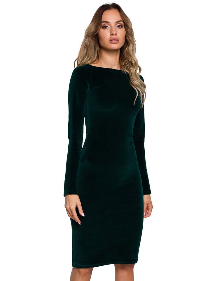 made of emotion Kleid in Dunkelgrün günstig kaufen