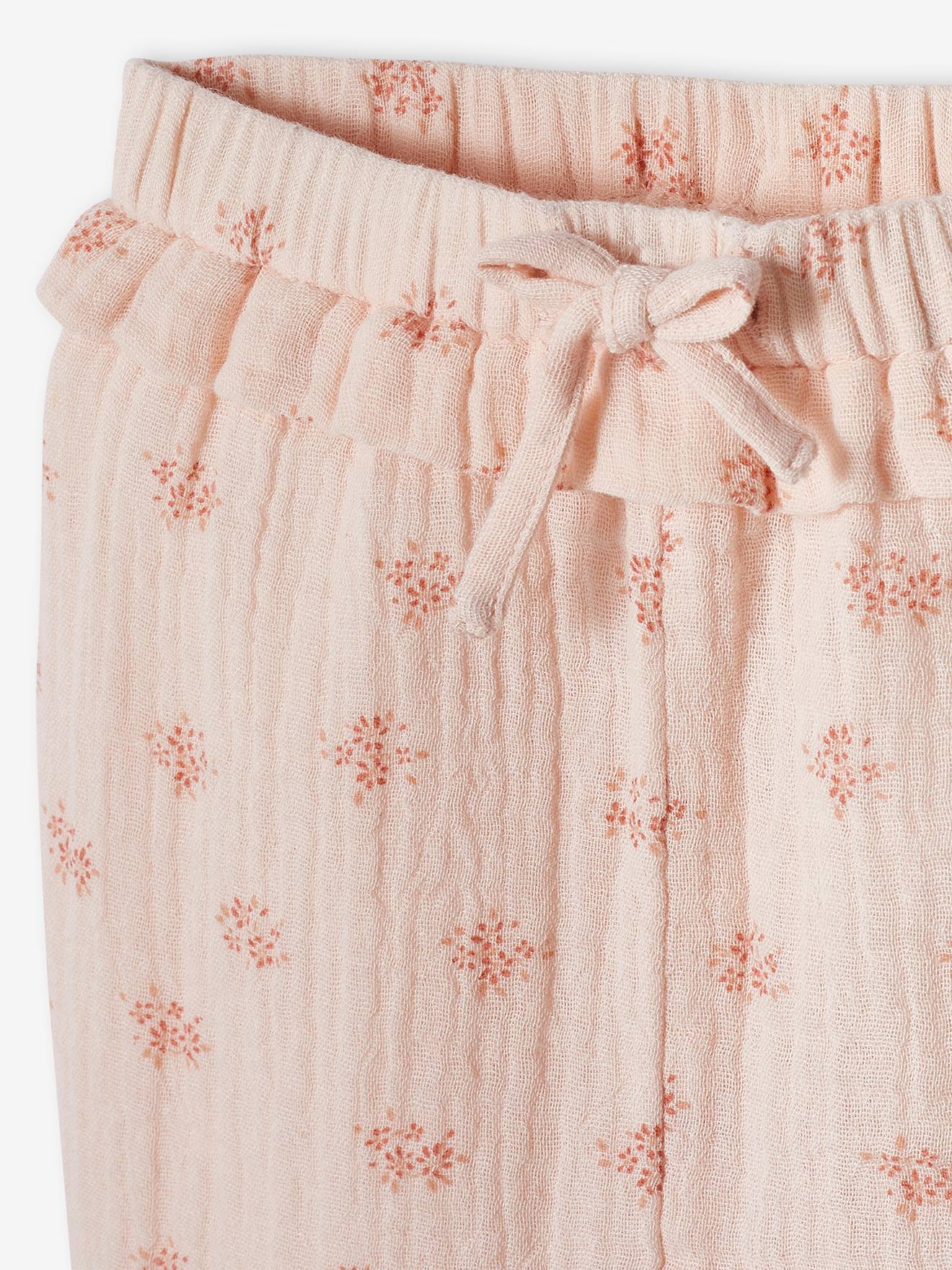 Pantalon en gaze de coton bébé écru