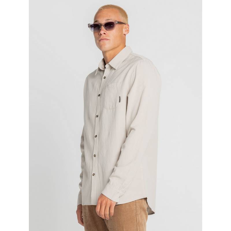 RUSTY OVERTONE LONG SLEEVE LINEN SHIRT Langarmhemd Herren