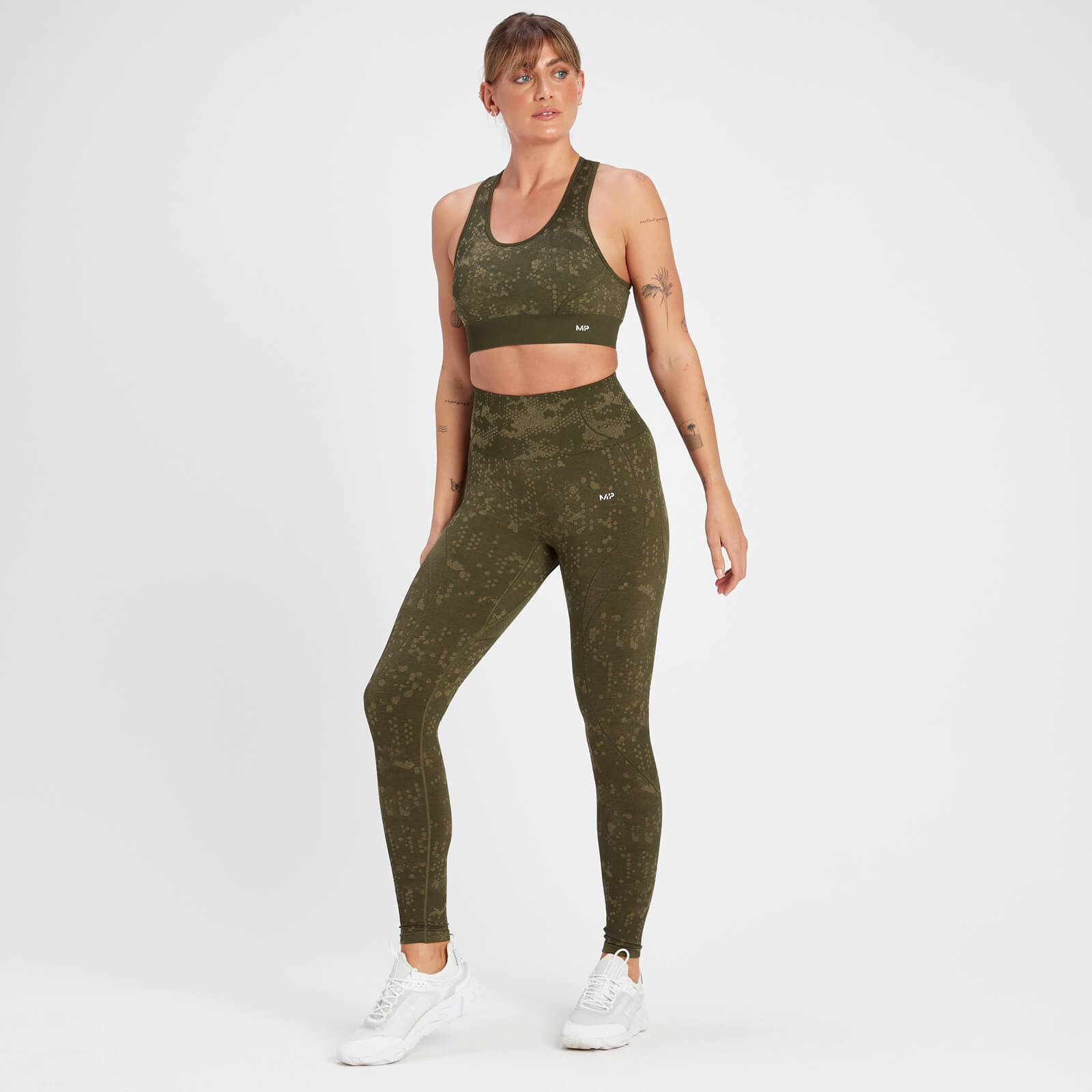 Legging à motif sans coutures MP Adapt pour femmes – Vert olive