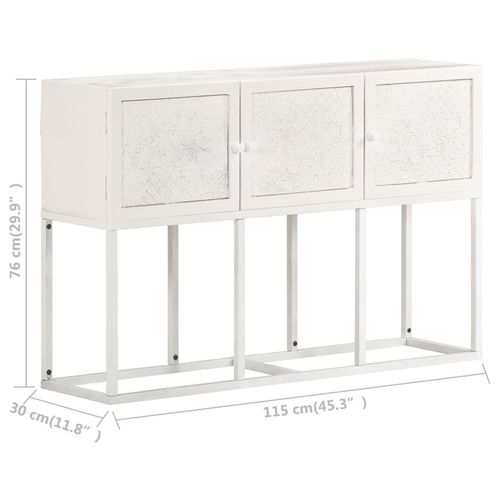 vidaXL Sideboard Sideboard 115x30x76 cm Mango Massivholz (1 St)