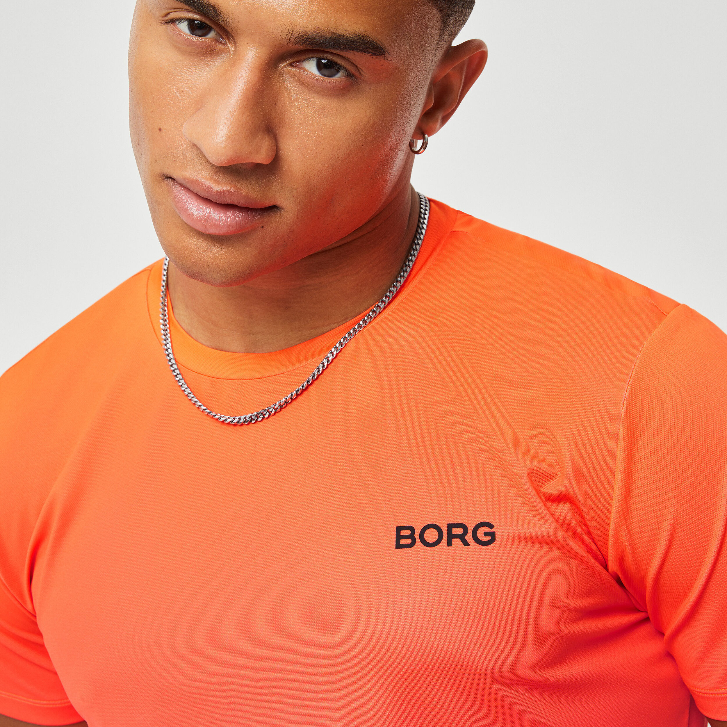 Allover Printed T-Shirt Herren - Orange, Rot