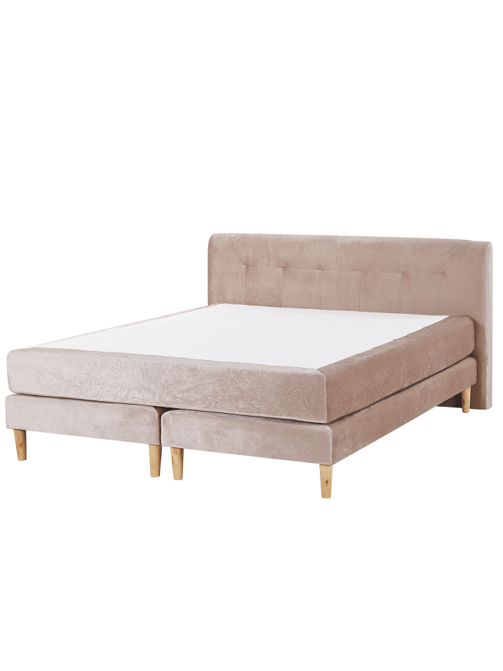 Beliani Doppelbett MARQUISE in Beige/Rosa - (W) 171 x (H) 91 x (L) 213 cm günstig kaufen onesize