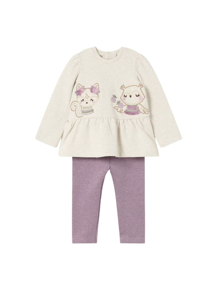 Mayoral Set Pullover & Leggings mit Glitzereffekt in orchidee günstig kaufen