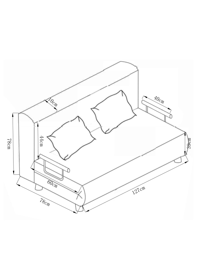 VCM  Schlafsofa Couch Kolino mit Schlaffunktion in Grau günstig kaufen onesize