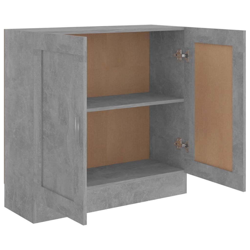 vidaXL Bücherregal Bücherschrank Betongrau 82,5x30,5x80 cm Holzwerkstoff, 1-tlg.