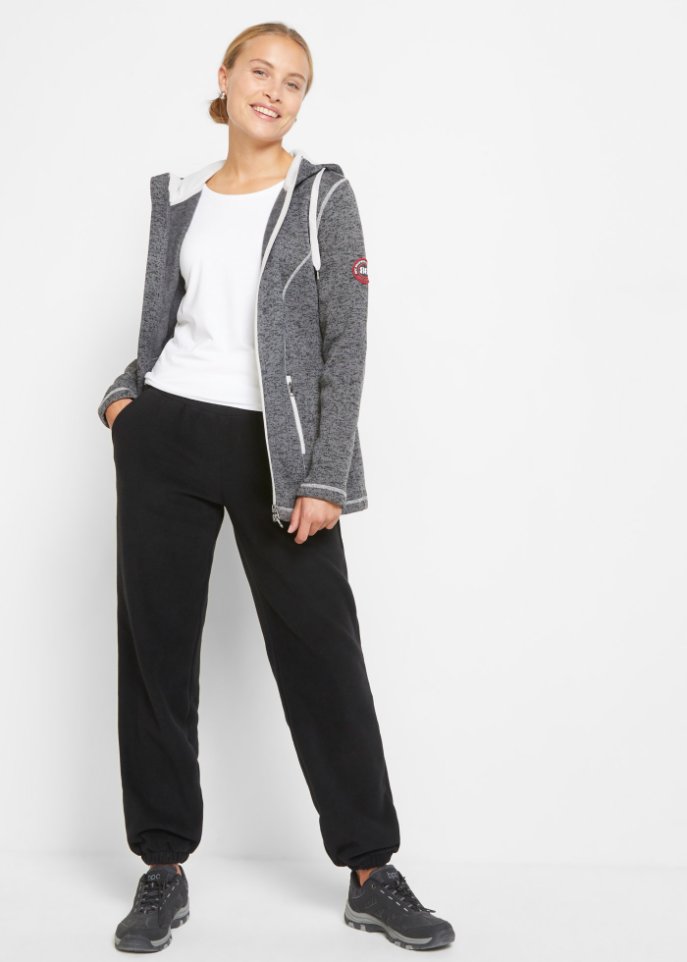 Fleece-Jogginghose, weit geschnitten