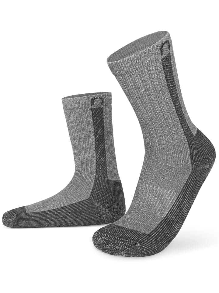 normani 2 Paar Merino Wander- und Arbeitssocken Nowra in Schwarz/Anthrazit günstig kaufen