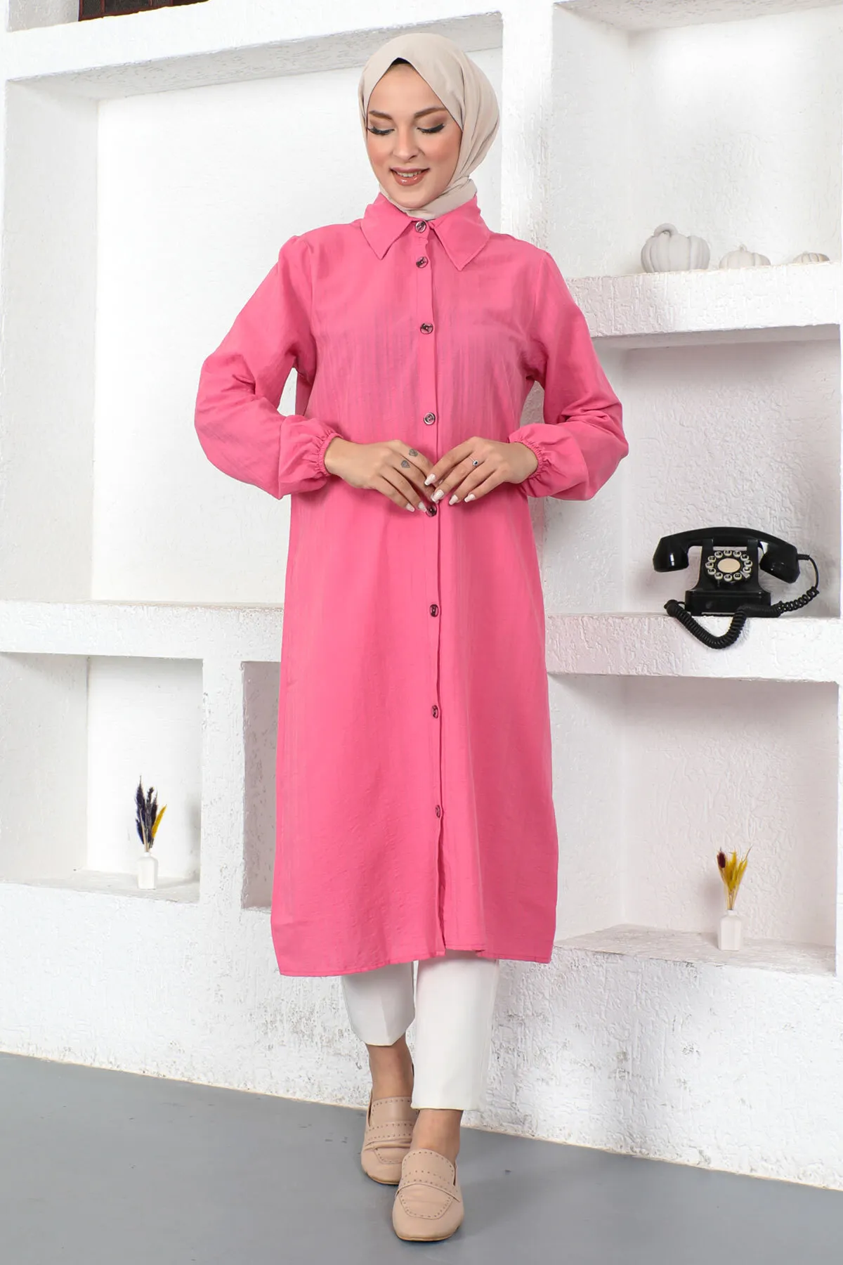 Tesettür Dünyası  Lange Tunika Tsd230359 Pink