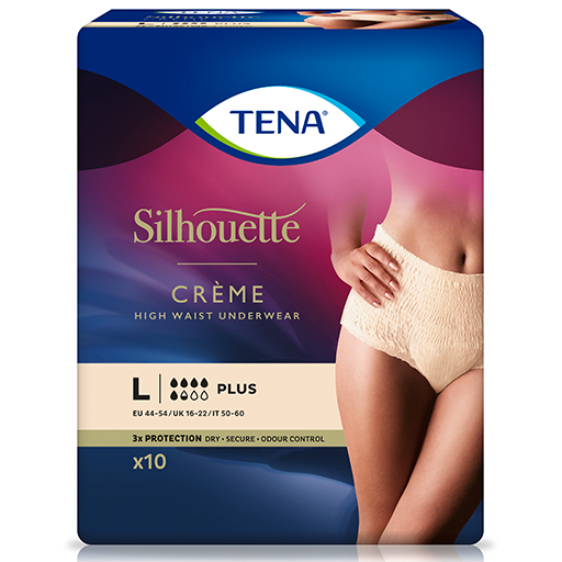 TENA SILHOUETTE Plus L creme Inkontinenz Pants  10 St