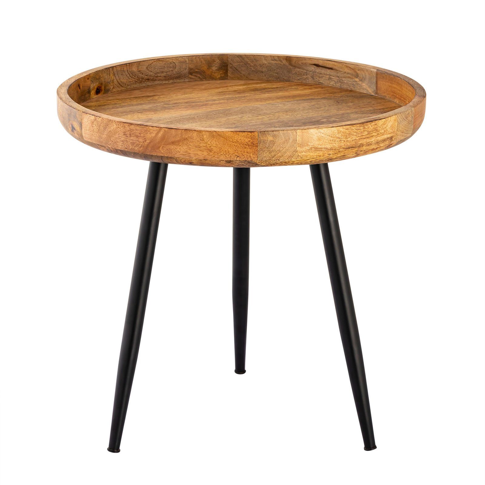 Minara Couchtisch Beistelltisch Holz rund Couchtisch Wohnzimmer