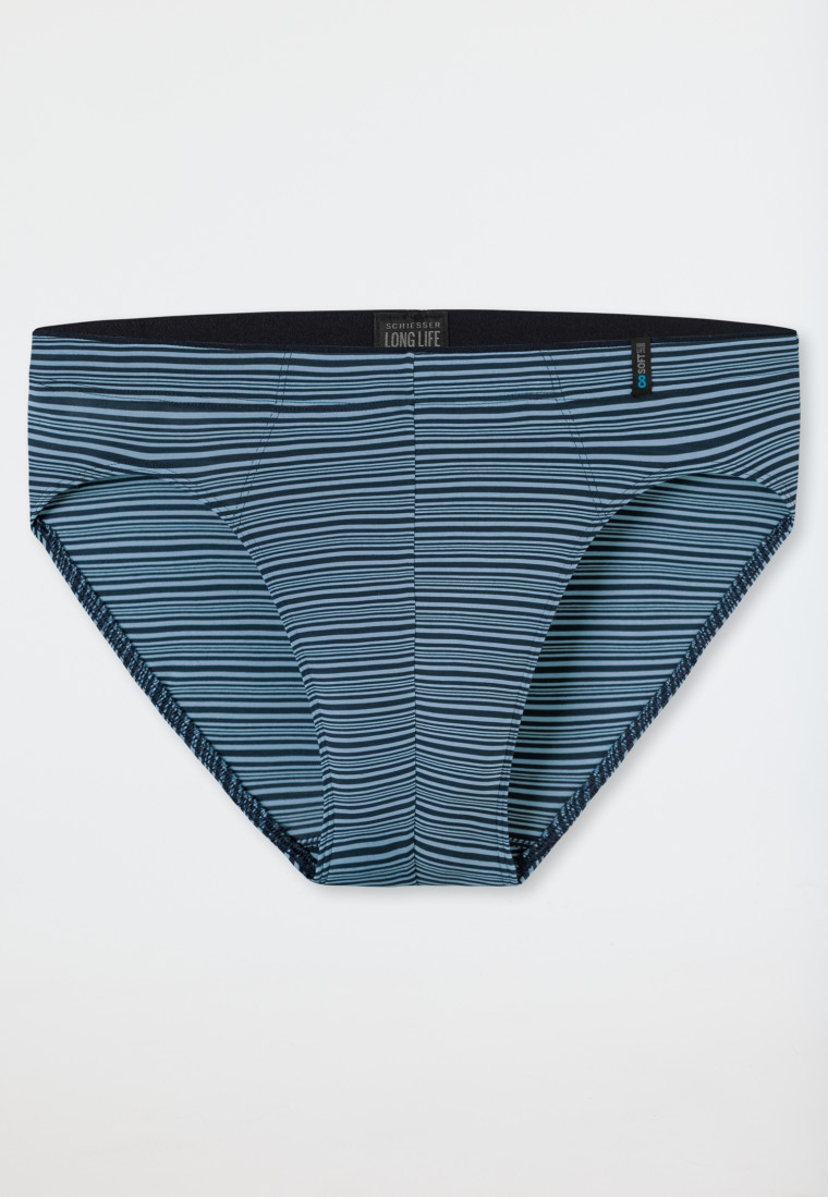 Supermini Modal Streifen blaugrau - Long Life Soft