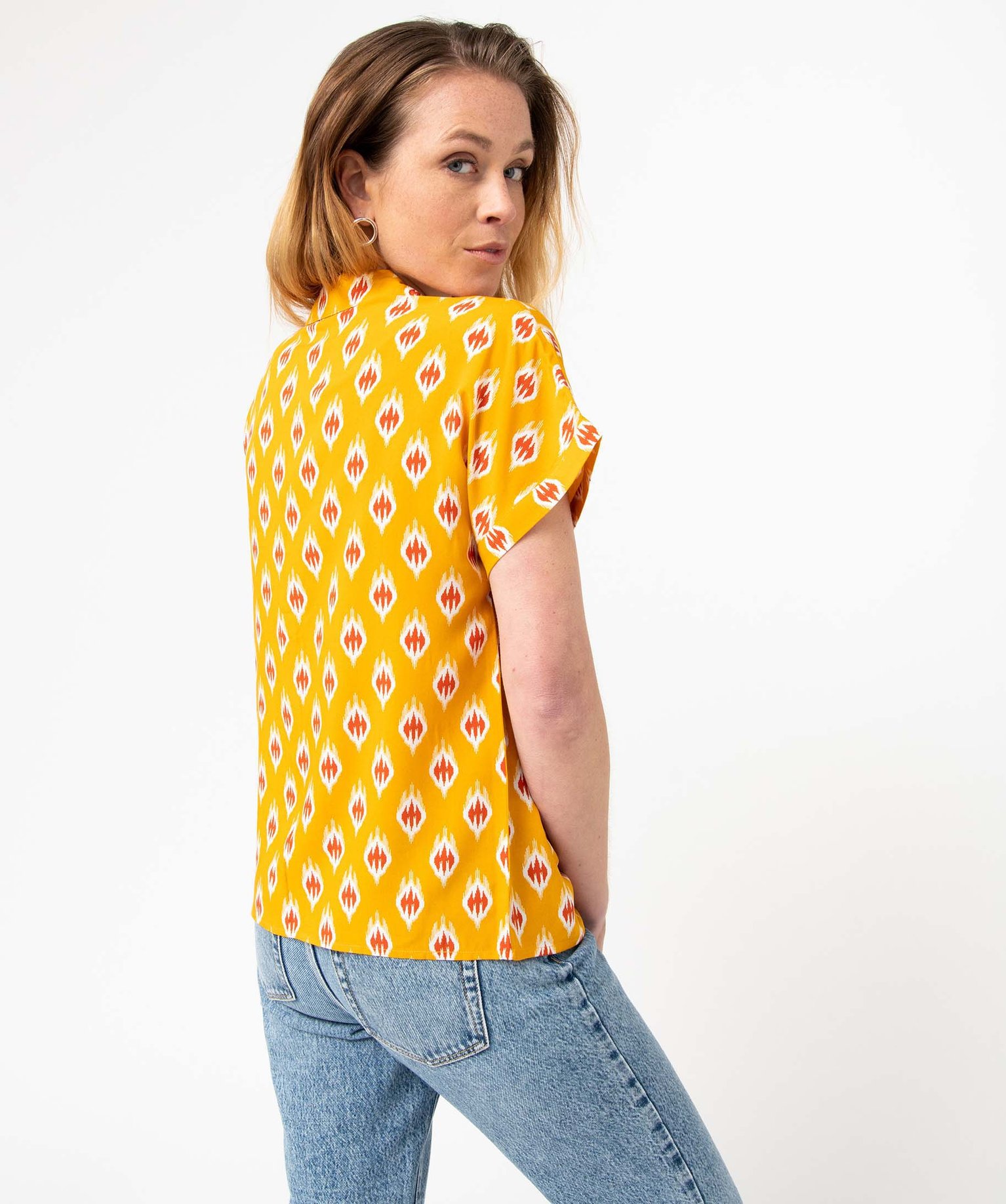 Chemise femme imprimée à manches courtes multicolore | GEMO