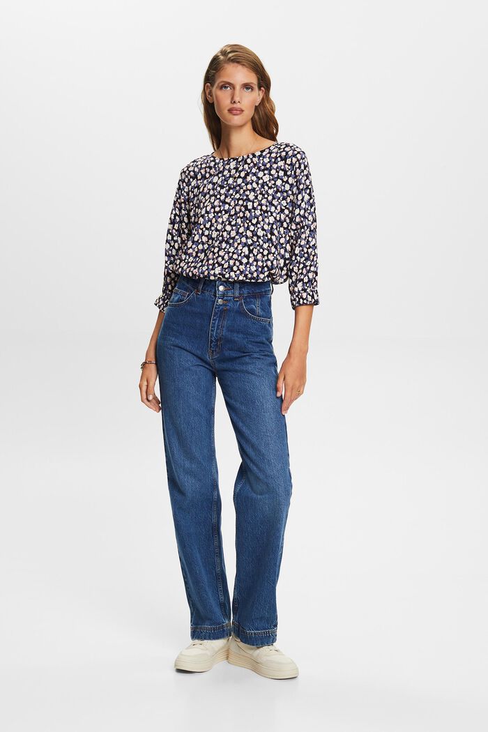Bluse in lockerer Passform mit Print
