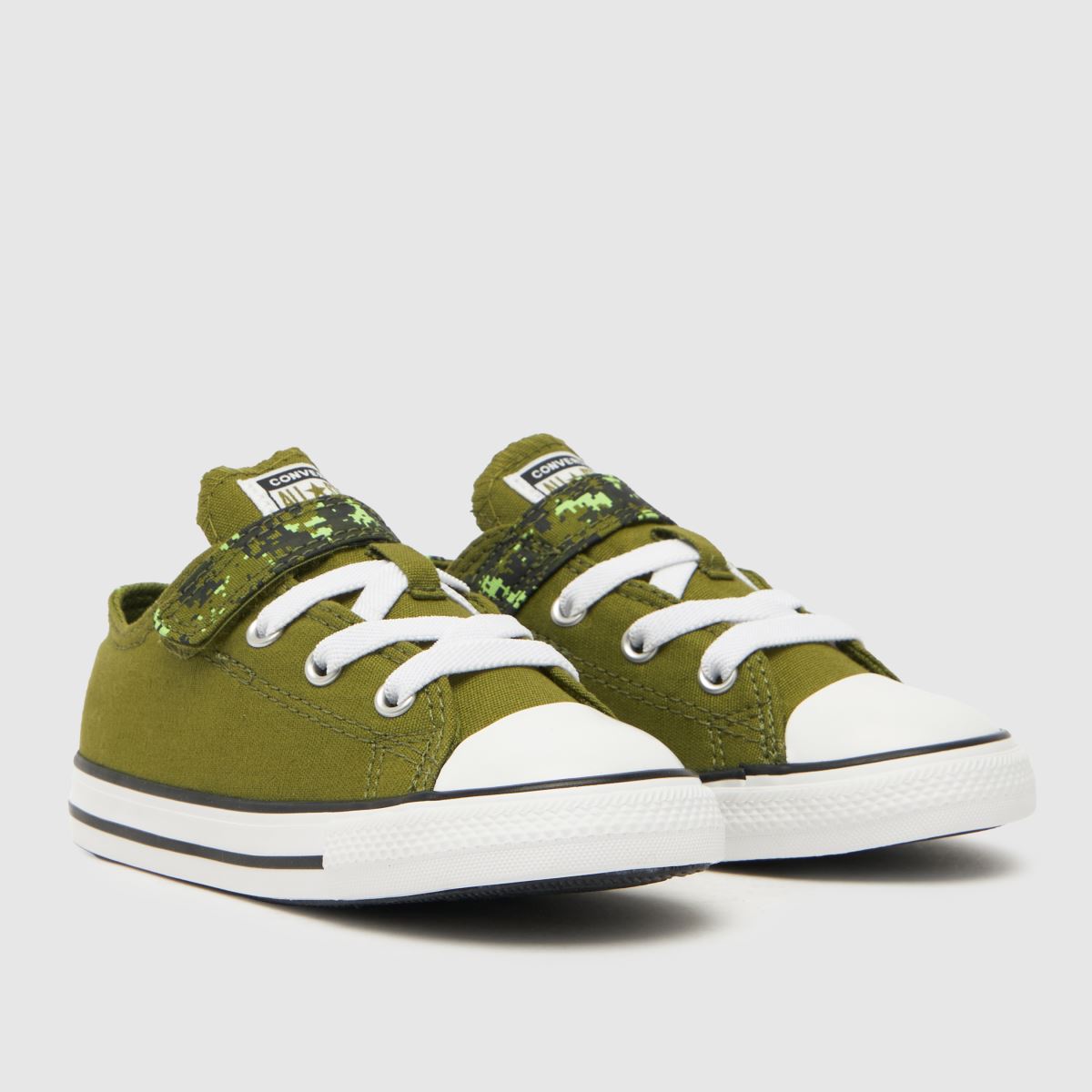 Converse mörkgröna all star lo 1v digi camo pojkar småbarnssneakers