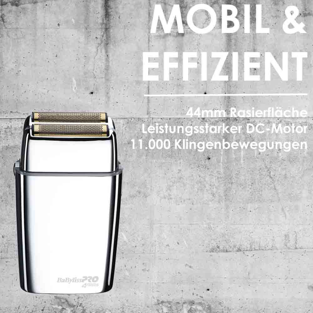 BaBylissPRO 4Artists Doppelfolienrasierer FOILFX mit Vollmetallgehäuse