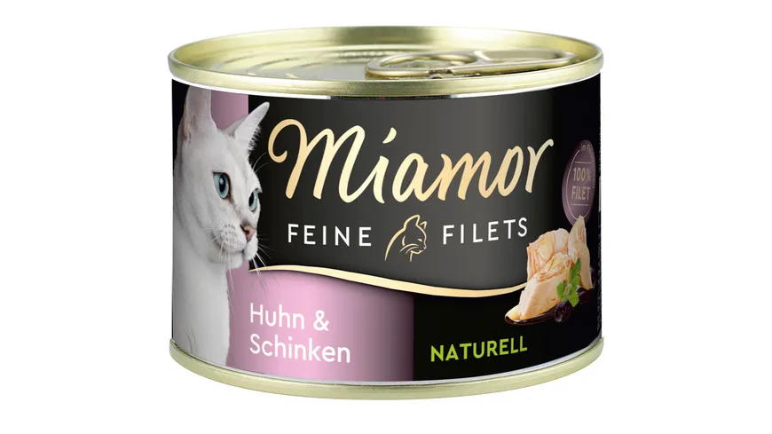 Miamor Katzennassfutter Feine Filets Naturell Huhn & Schinken 156 g