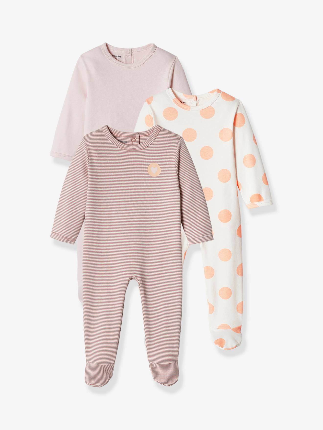 Lot de 3 dors-bien basic bébé en interlock BASICS écru