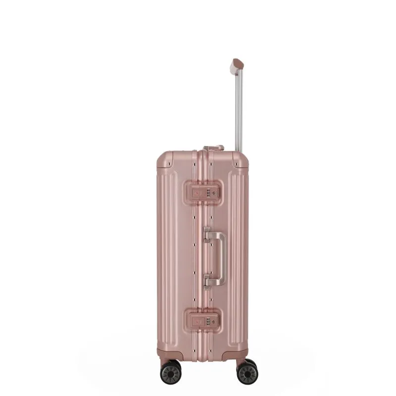 Travelite NEXT Trolley M mit 4 Rollen (67 cm) - Rosé