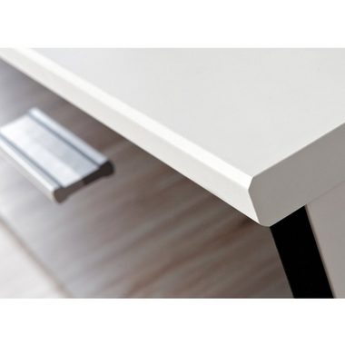 Furnica Wohnwand RENO TV-Schrank, 2 Vitrinen, Regal Weiß Matt/Schwarz Gloss