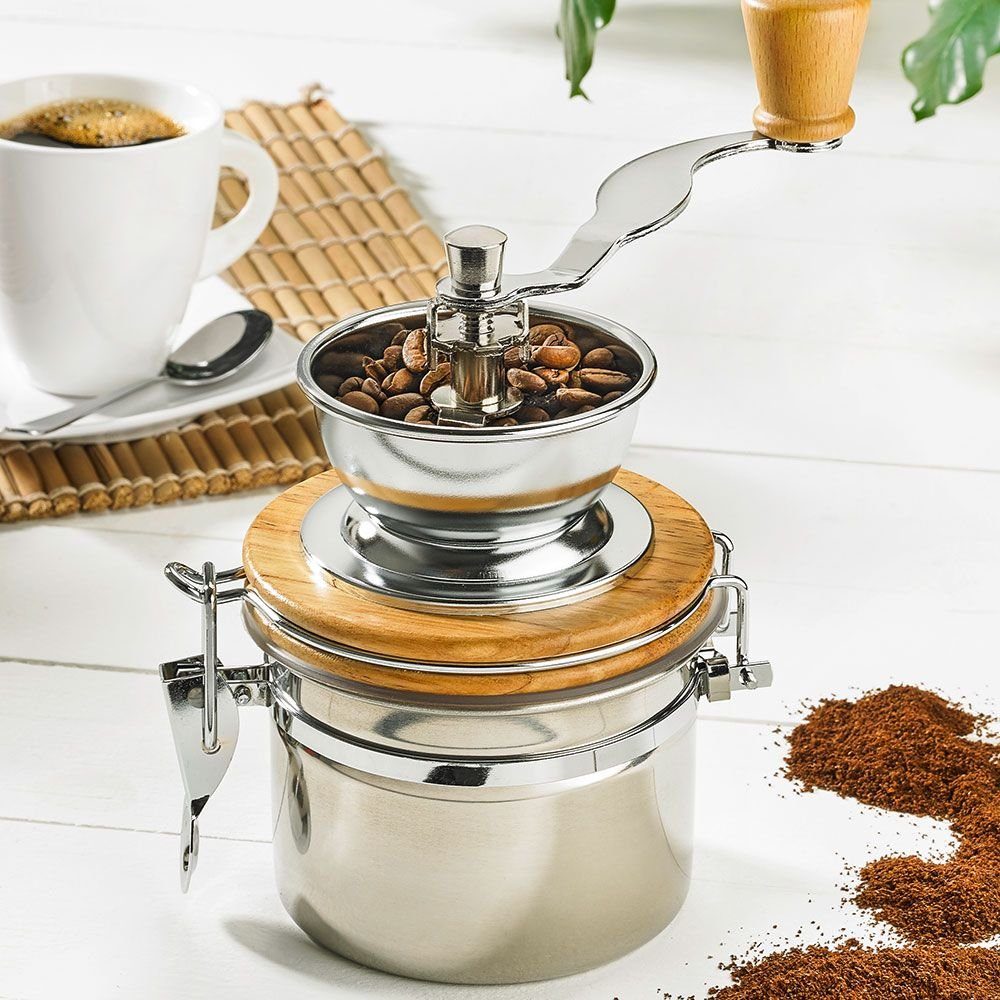 Karl Weis Kaffeemühle Kaffeemühle aus Edelstahl und Holz