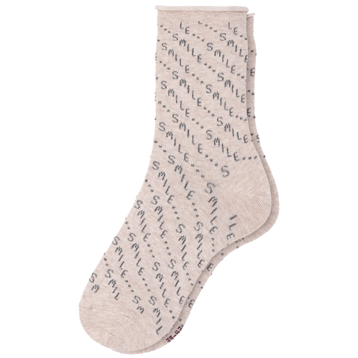 1 Paar Damen Socken mit Schriftzügen