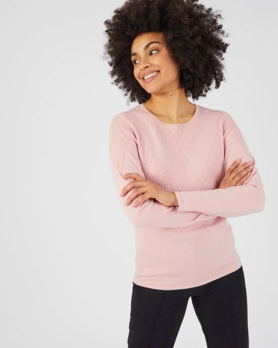 Pull maille fantaisie chaud Thermolactyl