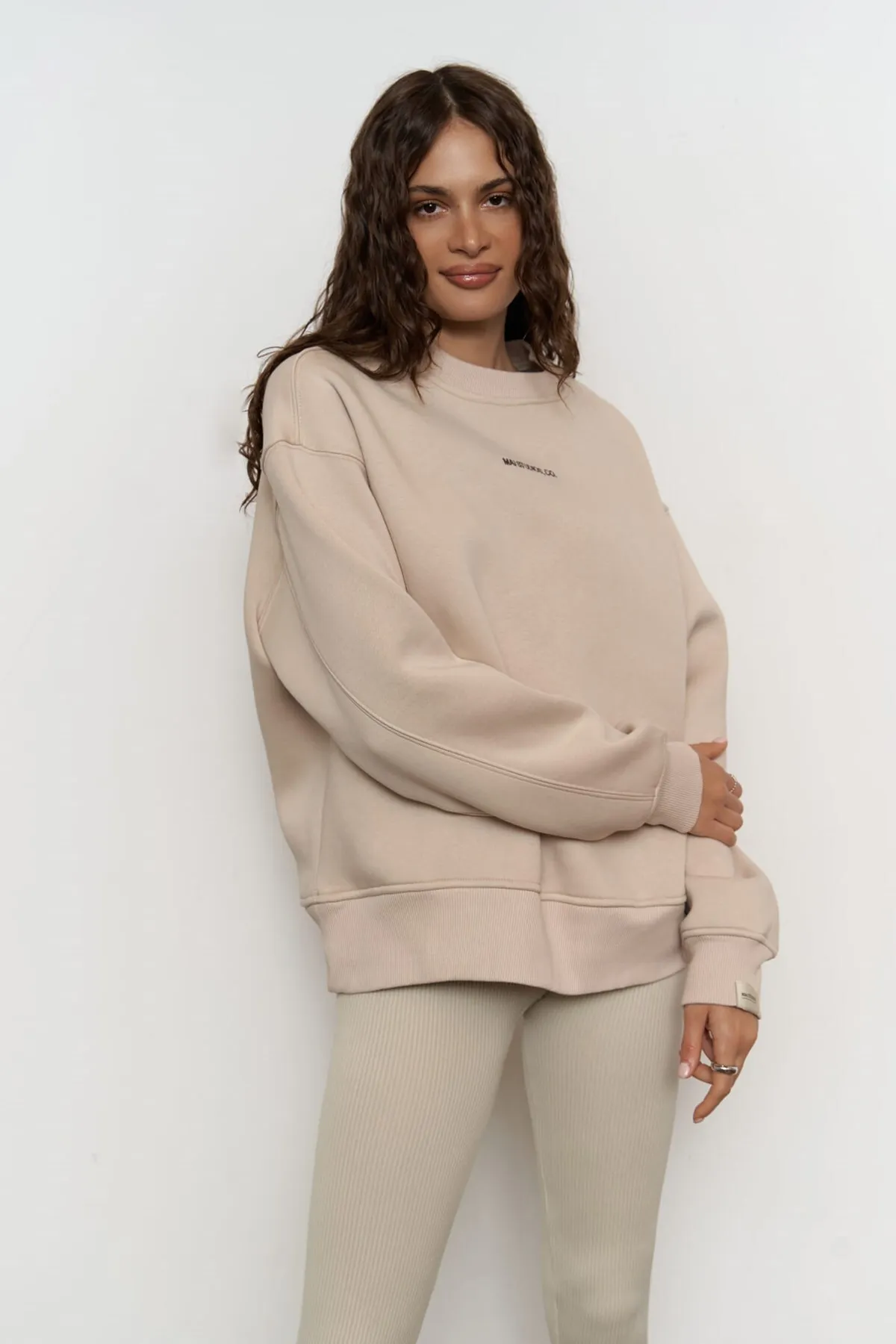 MAİ COLLECTİON  Street Studios Bone Oversize-Sweatshirt