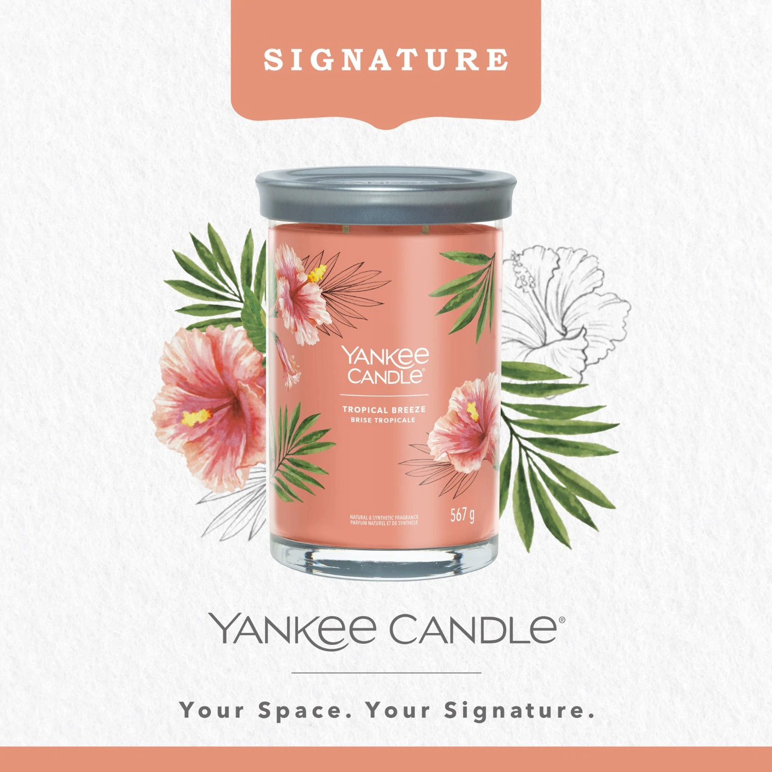 YANKEE CANDLE Велика чаша са тропским поветарацем