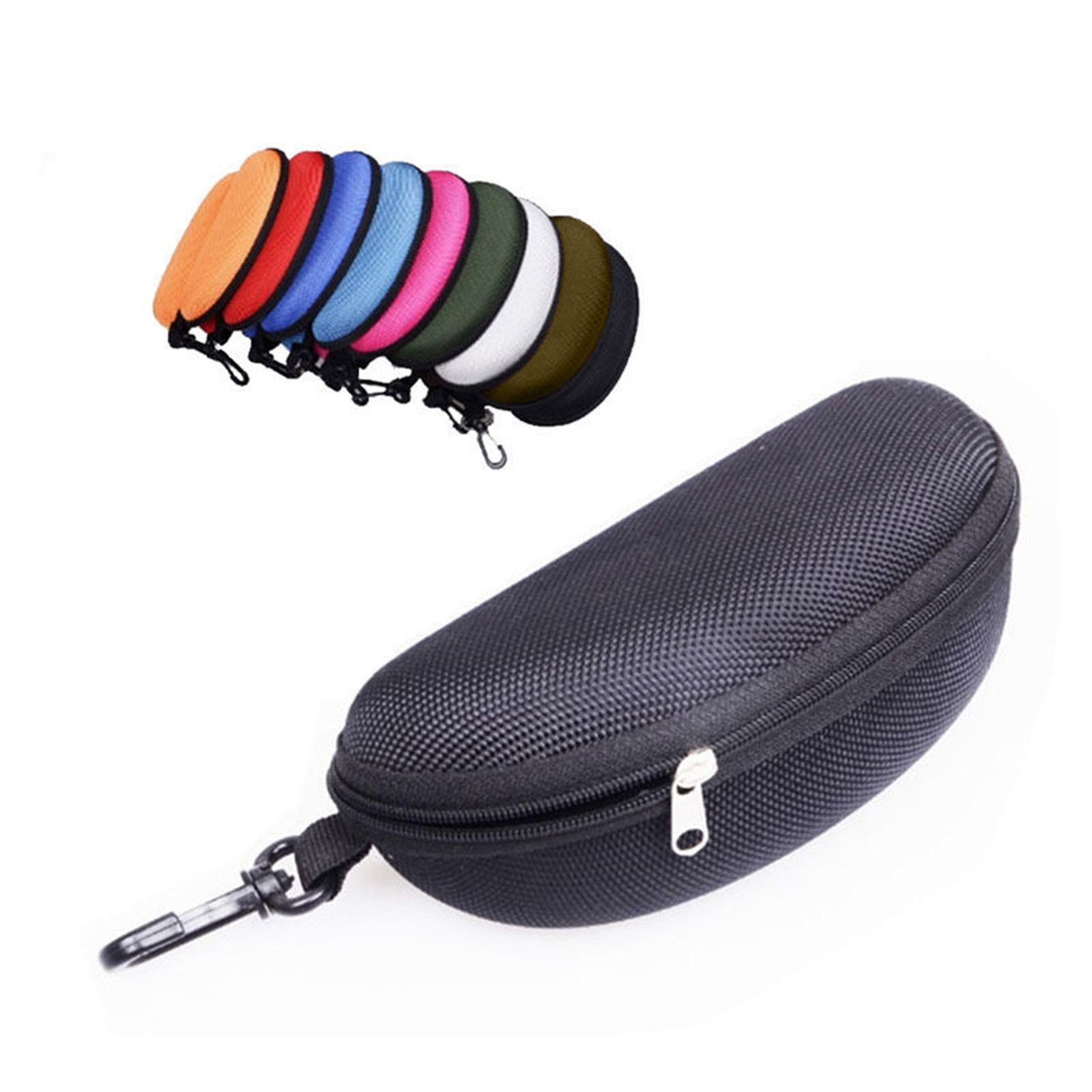 Rutaqian Brillenetui 1 /3Stück Reißverschluss Brillenetui,Brillen Schutztasche,mit Haken, Hartschalenkoffer, Schutz, Reißverschluss