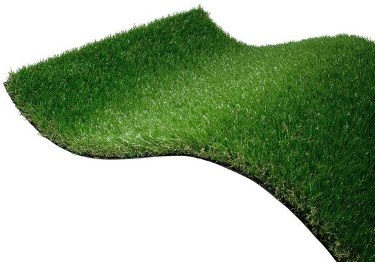 Kunstrasen WANDERLUST, Primaflor-Ideen in Textil, rechteckig, Höhe: 37 mm, mit Drainagefunktion, ideal für Balkon & Terrasse