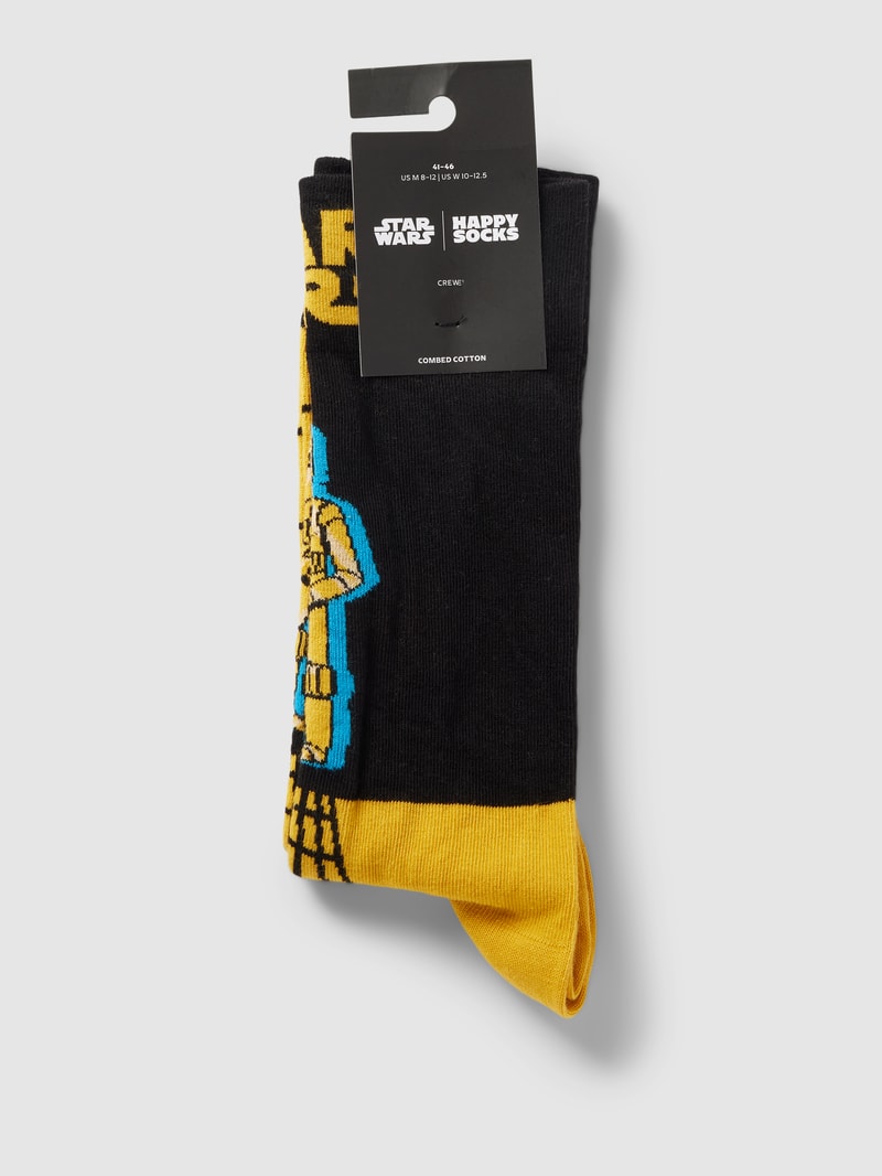 Socken mit Motiv-Print Modell 'Star Wars™ C-3PO' in gelb