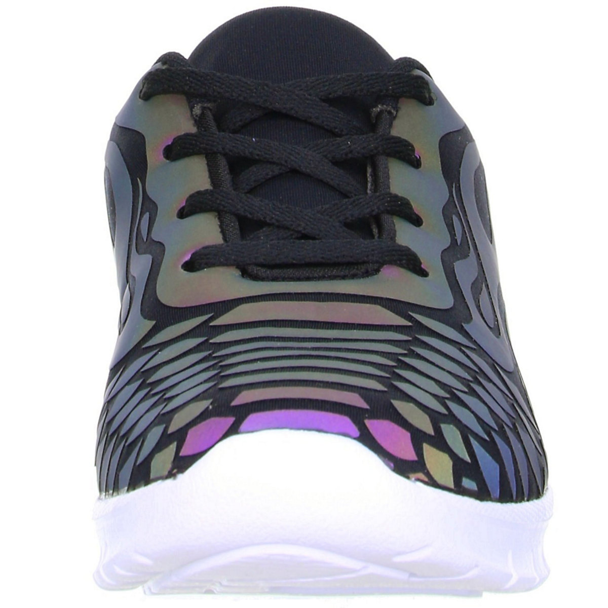 Kinder Mädchen Jungen Damen Reflektor-Sneaker schwarz/mehrfarbig/bunt