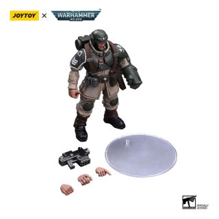 Warhammer 40k Actionfigur 1/18 Astra Militarum Cadian Command Squad Veteran Sergeant with Power Fist 12 cm