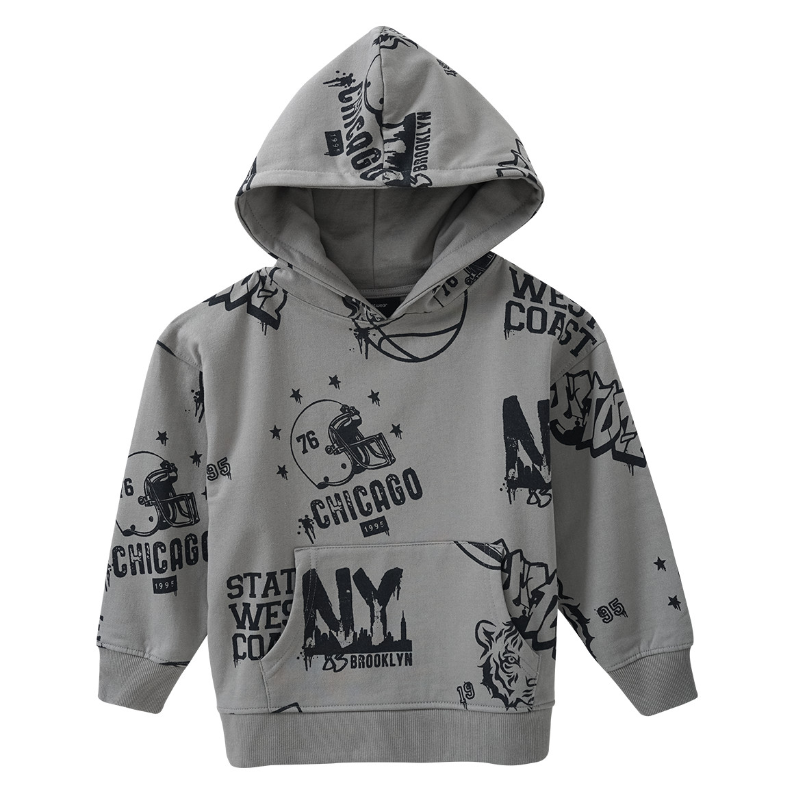 Jungen Hoodie mit Allover-Print