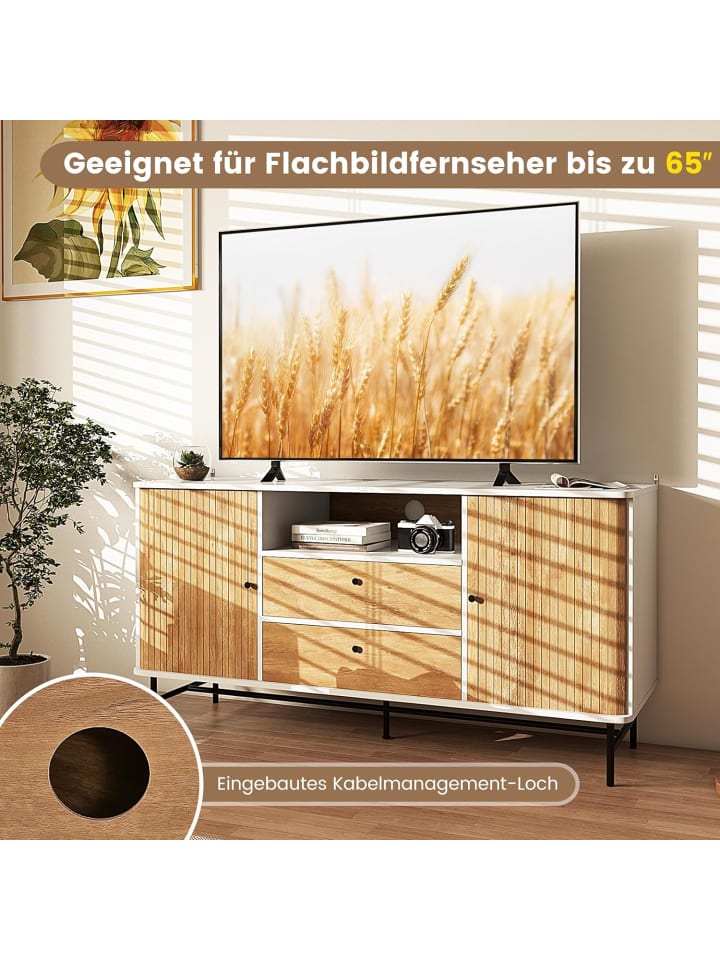COSTWAY Sideboard 150x45x74cm in Weiß günstig kaufen onesize