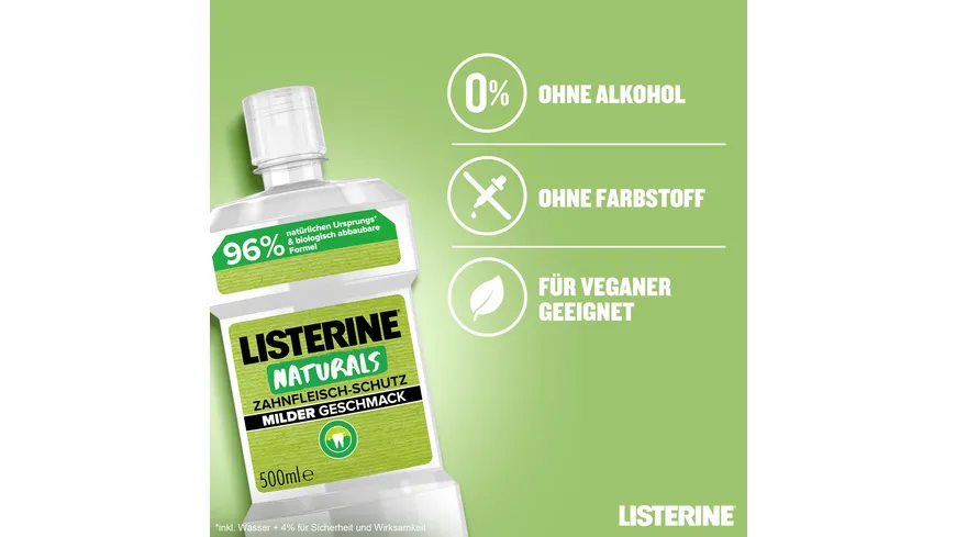 Listerine Mundspülung Naturals Zahnfleischschutz 500 ml