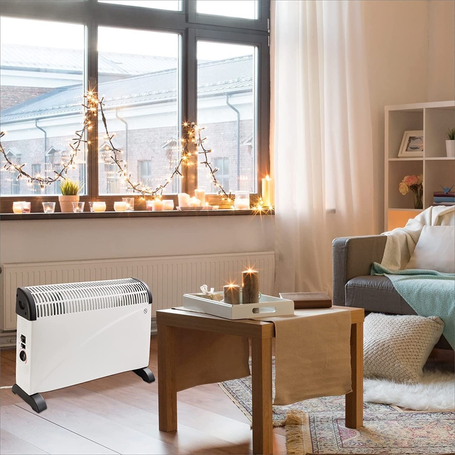 JUNG Konvektor ALPIN Heizung Elektro Mobil, Konvektor Konvektorheizung Elektroheizung, 1500 W, Energiesparend, Heizgerät, Konvektorheizungen Wohnzimmer Heizlüfter