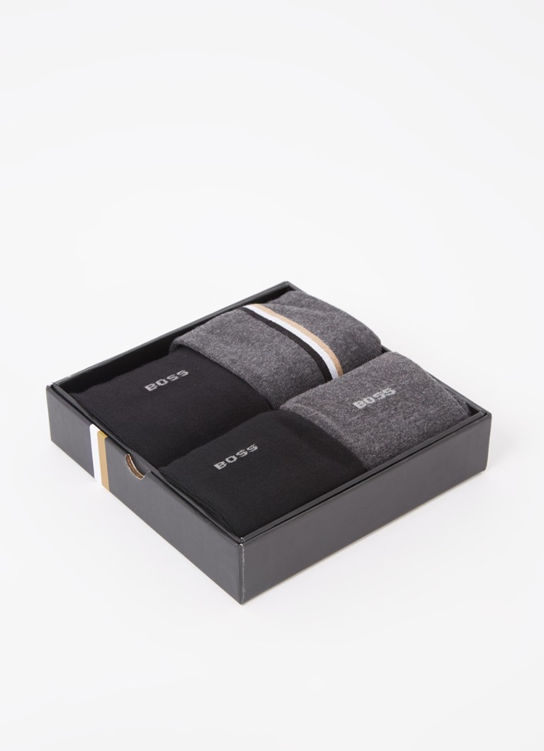 HUGO BOSS čarape s logom u poklon kutiji od 4 komada