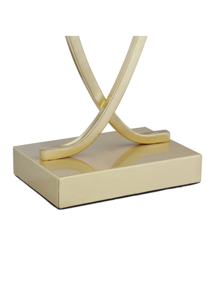 relaxdays Tischlampe in Gold/ Weiß - (B)28 x (H)51 x (T)18 cm günstig kaufen onesize