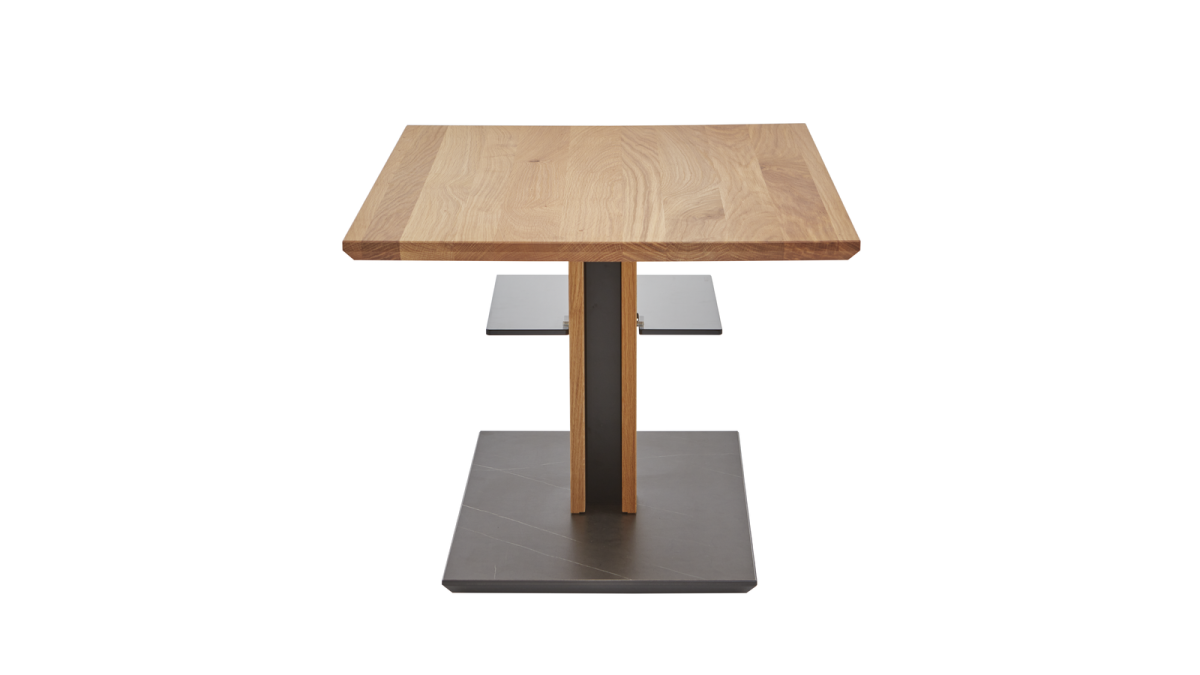 Couchtisch 5328 Glas Eiche 60 cm
