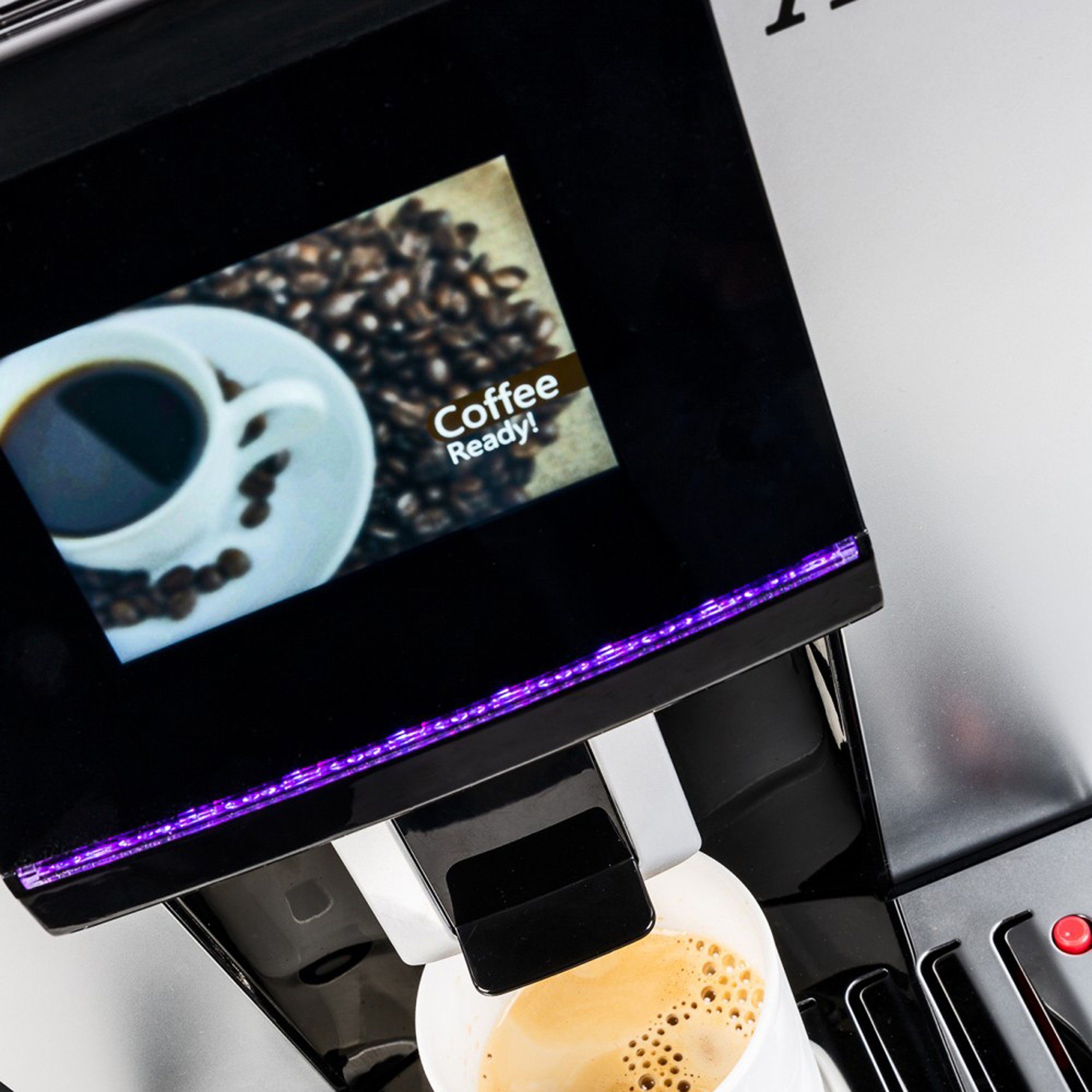 Acopino Kaffeevollautomat Vittoria, 6 Heißgetränke mit ONE Touch-Funktion, großes Farb-Grafikdisplay