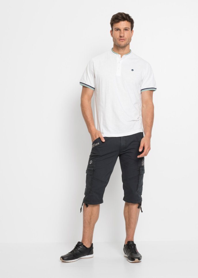 Long-Bermuda mit Cargotaschen, Regular Fit