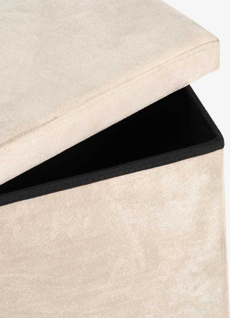 AUNING Pufa AUNING 76x38 z aksamitem w kolorze ciemnego piasku