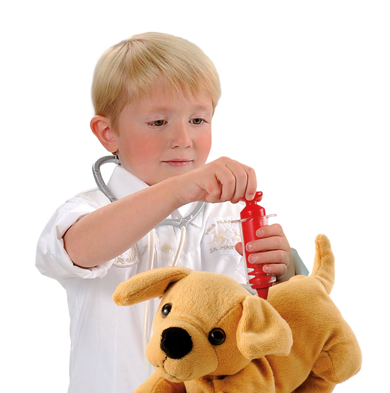 Ecoiffier Kinder Tierarztkoffer mit Plüschhund ECOIFFIER - weiß